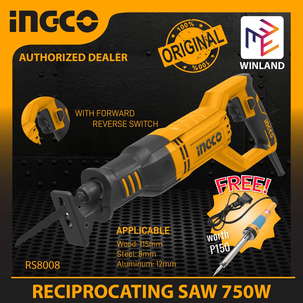 INGCO Original Industrial Grade Reciprocating Saw with FREE Soldering