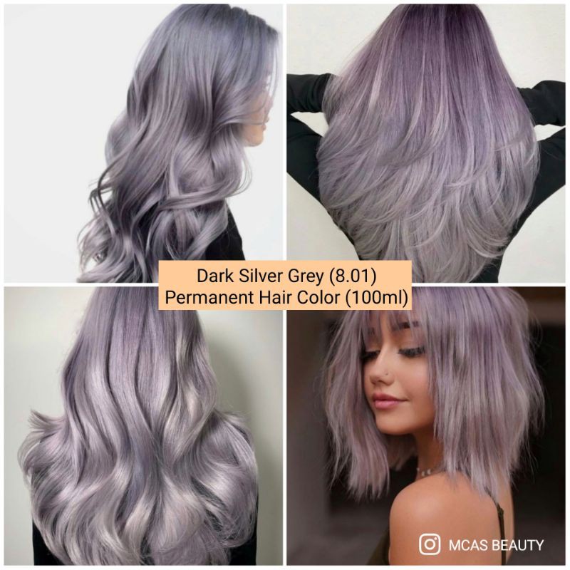 Dark Silver Grey Permanent Hair Color (8/01), 100ml | Shopee Philippines