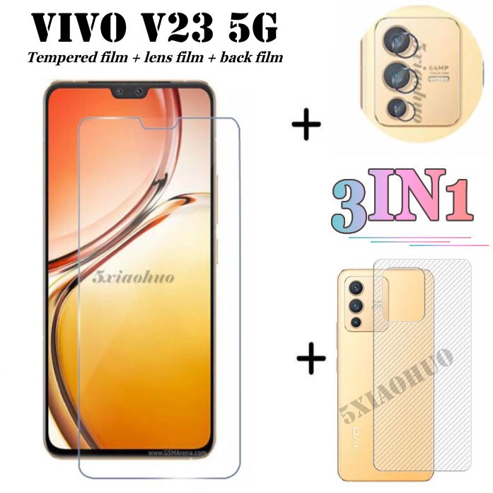 (3in1) For Vivo V23 V21 V21E V20 V20Pro V20 SE / V19 V17 Neo / V17 V15 Transparent Tempered