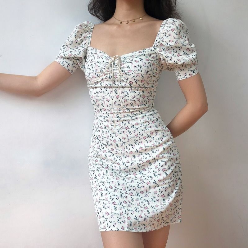 retro chiffon dress