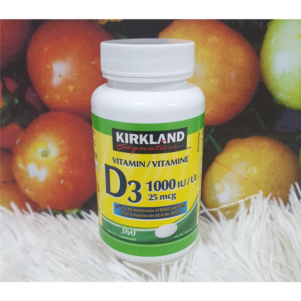 Kirkland Signature Vitamin D3 1000 IU/ 25 mcg 360 Tablets