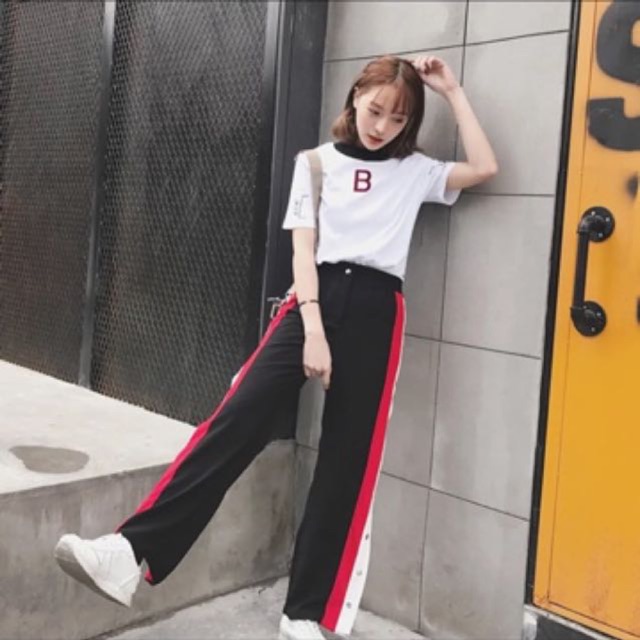 side button track pants