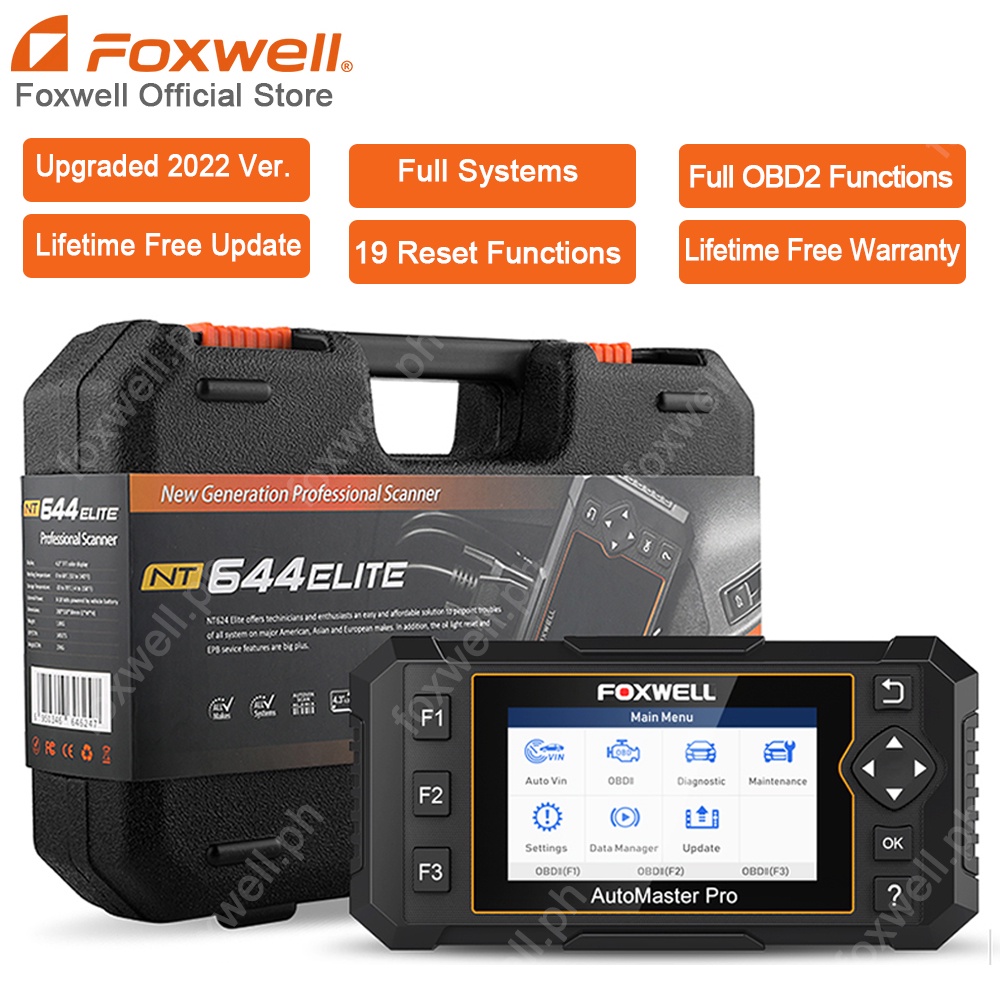 Foxwell NT644 Elite OBD2 Scanner Full System AT Transmission with CVT EPB  Oil DPF Reset 19 Special Functions Auto Automotive Diagnostic Scan Tool  Shopee Philippines