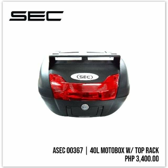  SEC MOTO BOX WITH TOP RACK 40 LITERS Shopee Philippines