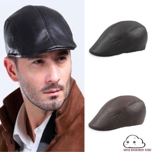 mens leather ivy caps