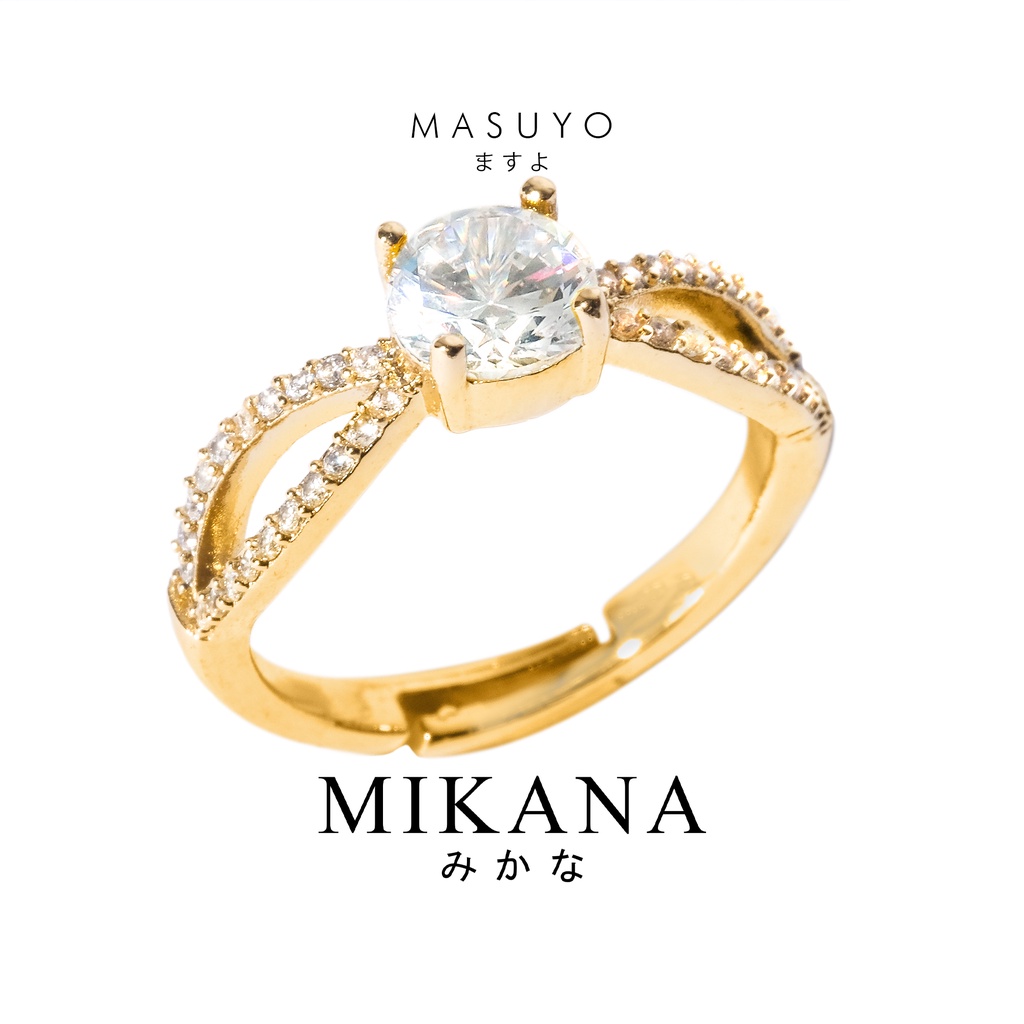 Mikana 18k Gold Plated Masuyo Ring Accessories For Women Adjustable ...