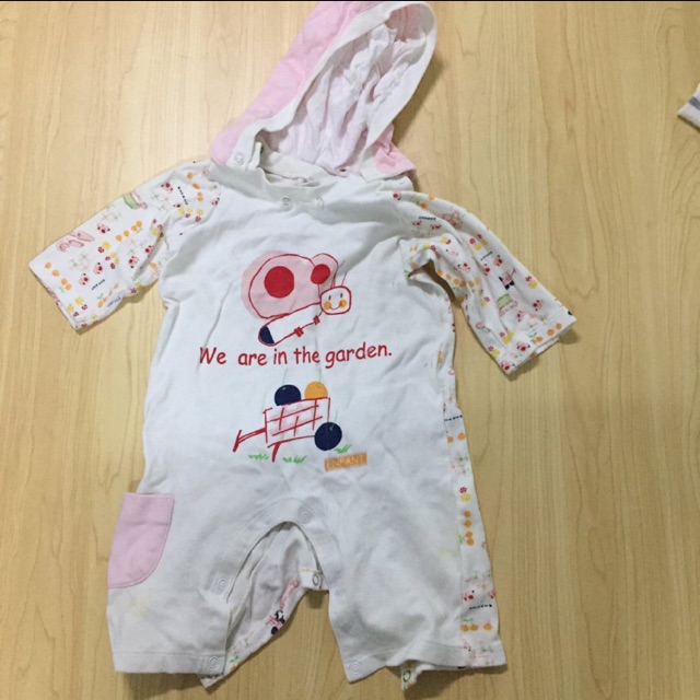 baby sleepsuit with hood