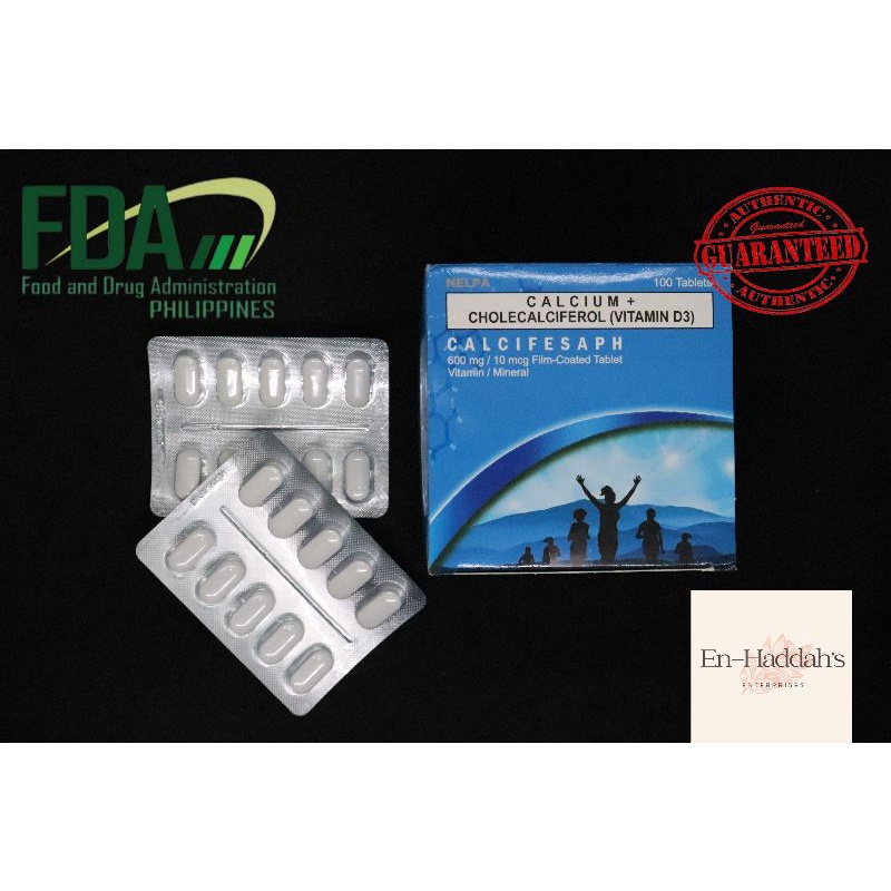 CALCIFESAPH (Calcium + Cholecalciferol Vitamin D3) 600 mg/10mcg (100
