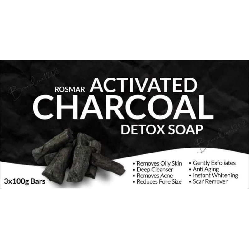 Rosmar Activated Charcoal Detox Soap Shopee Philippines