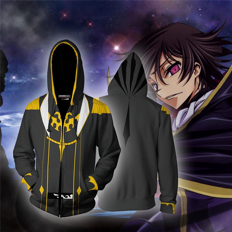 Men Fashion Hoodies Sweatshirts Lelouch Cc Code Geass Lelouch Of The Rebellion Anime Manga Cosplay Men Women Unisex Long Sleeve T Shirt