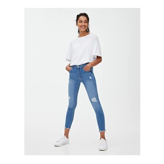 pull and bear skinny mid waist