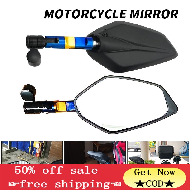 COD fast shipping Motorcycle Universal Foldable Side Mirror 2tone/matt