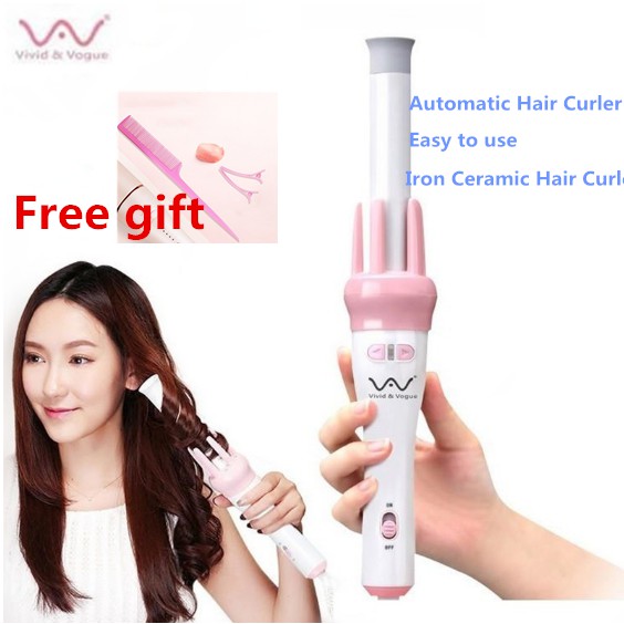 Vivid&Vogue Automatic Hair Curler Ceramic Curling Iron Hair Hairstyling ...