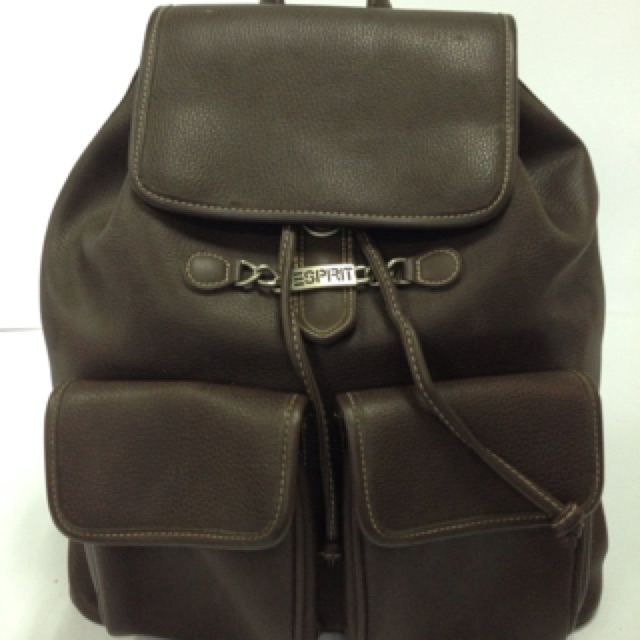 esprit leather backpack