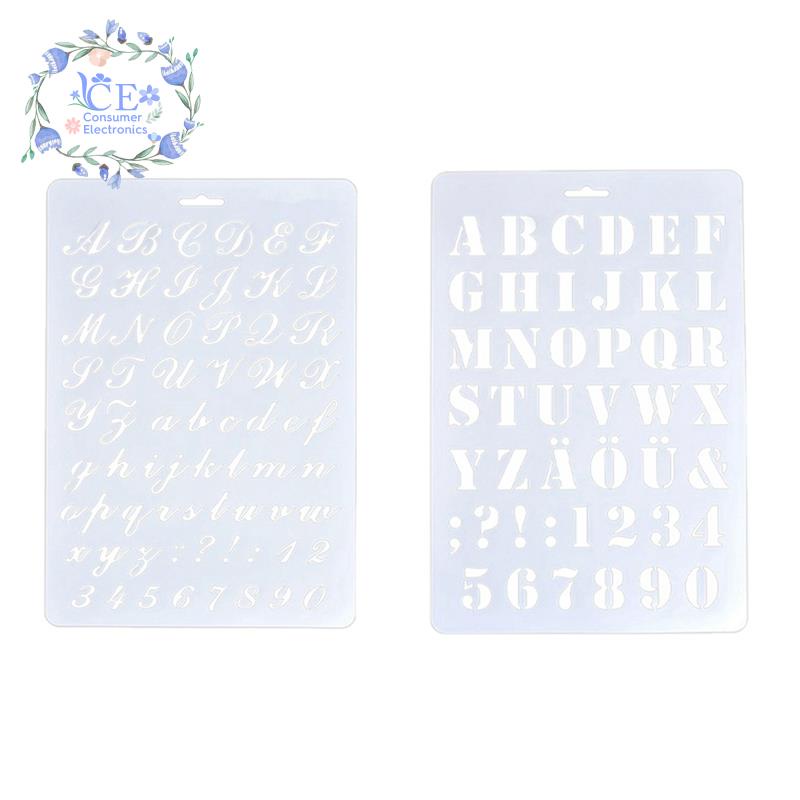 2 Pcs Lettering Stencils Letter And Number Stencil Painting Paper Craft Alphabet And Number Stencils 2 1 Shopee Philippines