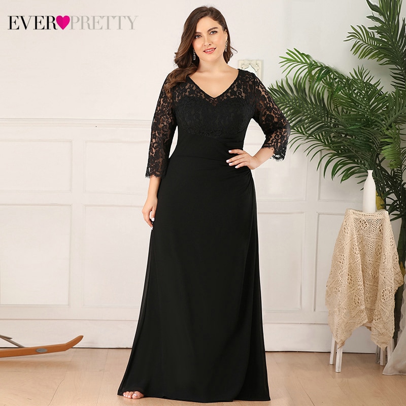 black formal dress plus size