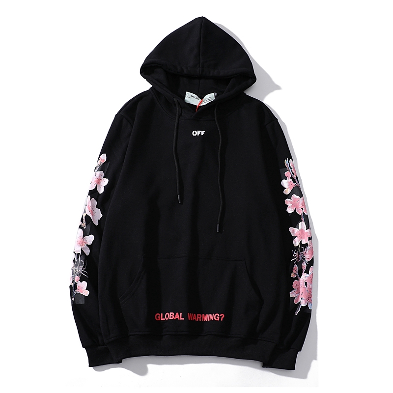 off white plain hoodie