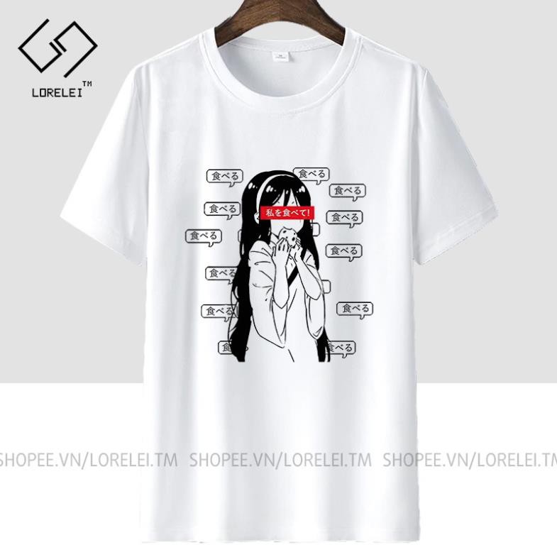 Anime Aesthetic Girl Eating Cookie Short Sleeve T-shirt | Shopee Philippines