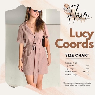 Lucy Coords — Linen Blazer and Short with Belt Terno Coordinates