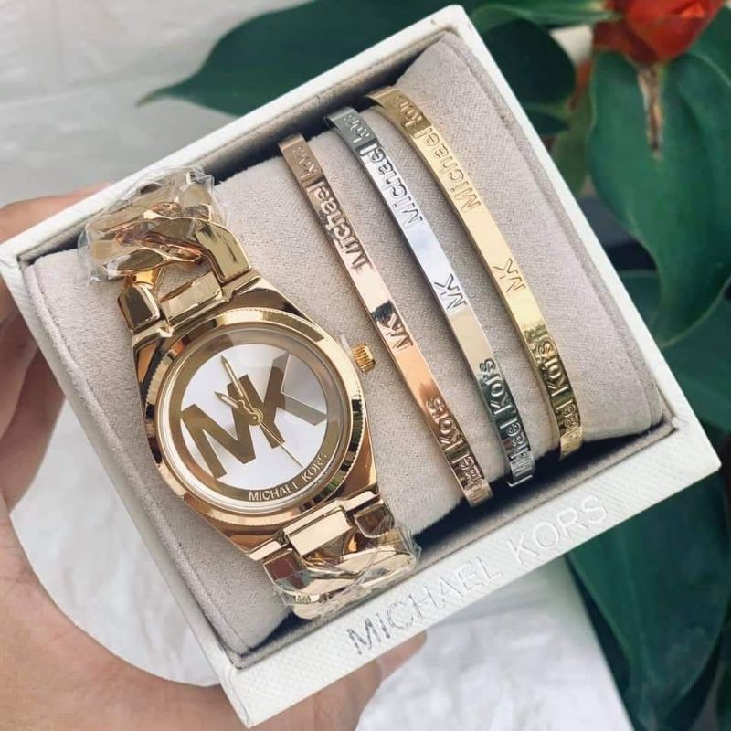 michael kors gold bangle watch