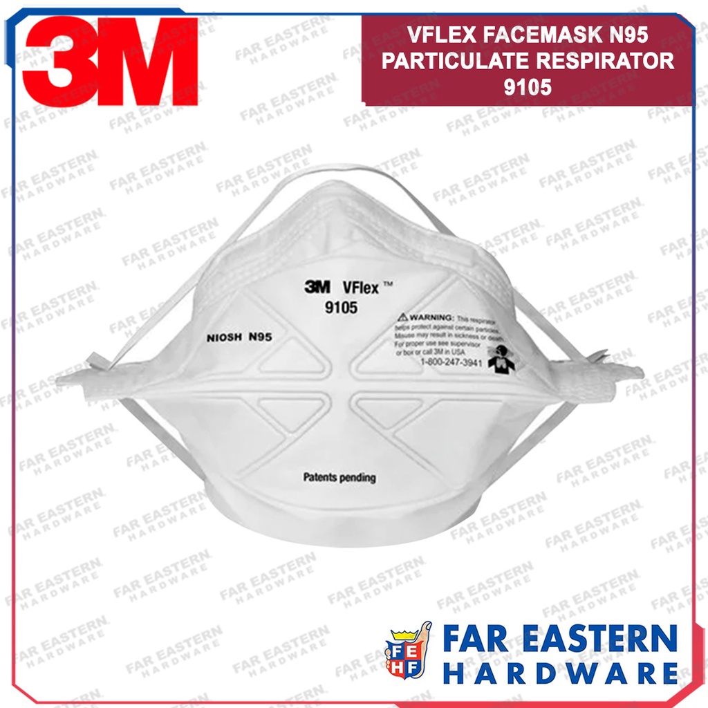 3M 9105 Particulate Respirator N95 Face Mask VFlex Facemask Sold per