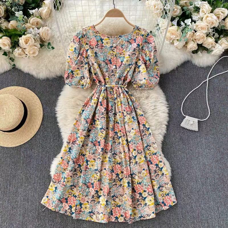 Korean version of the new fashion style women's summer long dress best ...