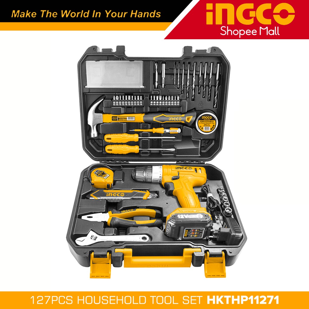 Ingco HKTHP11271 127pcs Household Tool Set _P | Shopee Philippines