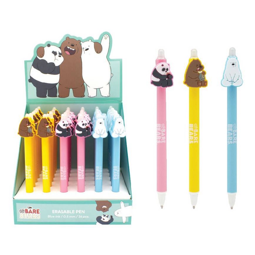 Erasable gel pen WE BARE BEARS line pattern 0.5mm. Model WBB5001 (1 pcs