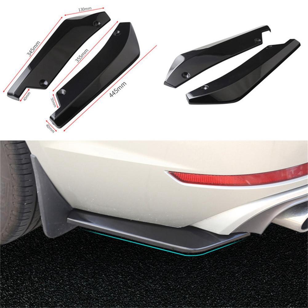 Car Universal Rear Bumper Spoiler Canards Diffuser Car Side Fin Scratch