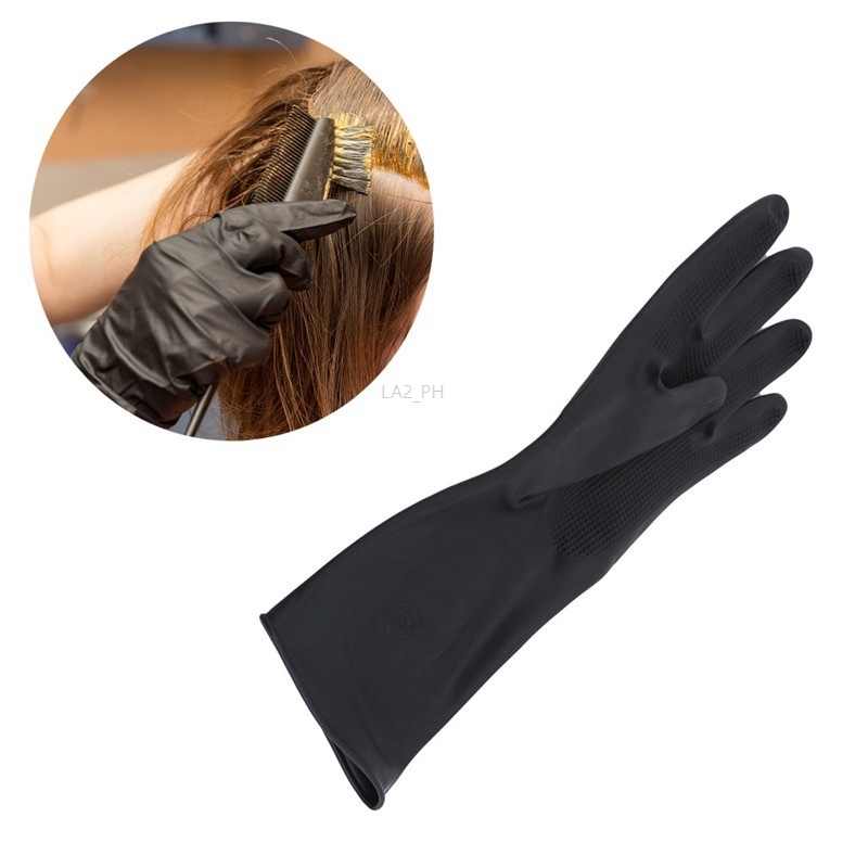 1Pair Hair Technician Gloves Thicker Emulsion Gloves Durable Antislip