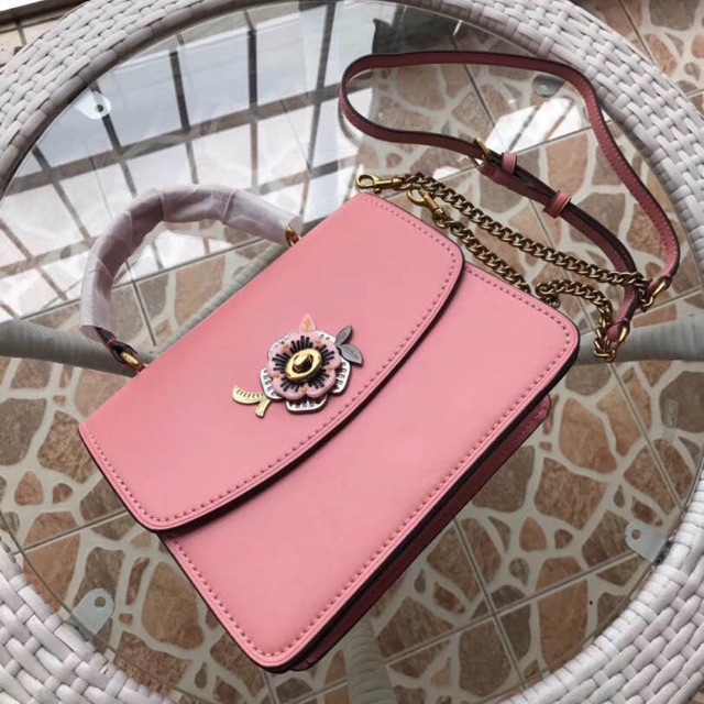 parker top handle with tea rose stones
