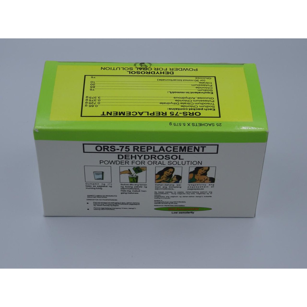 Oral Rehydration Solution ORS75 (Dehydrosol25 sachets) Shopee