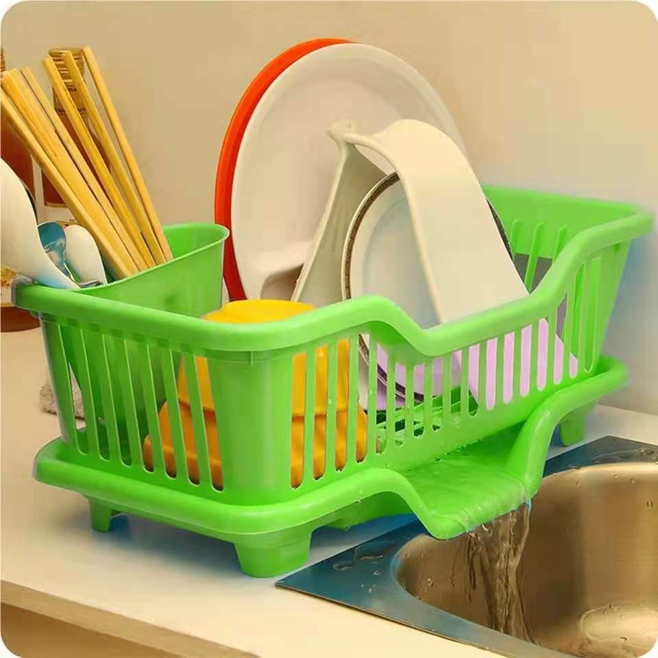 MH Kitchen Shelves Plastic Dish Rack Dish Storage Rack Drain Dish Rack
