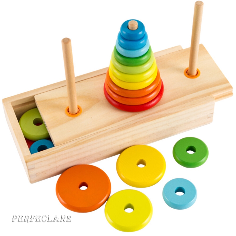 wooden stacking rings toy