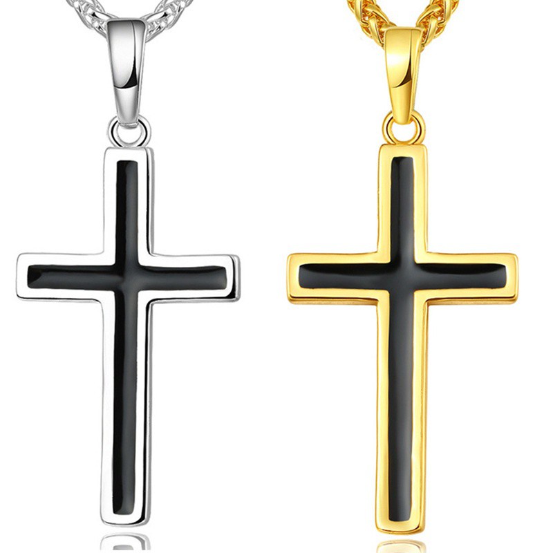 Bbyter Cross Enamel Pendant Necklace For Men Women Religious Christian Jewelry Shopee Philippines
