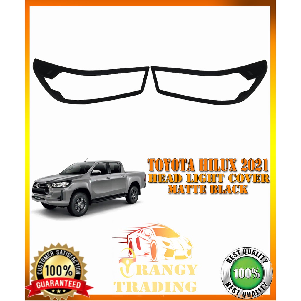 Toyota Hilux 2021 Headlight cover matte black Shopee Philippines