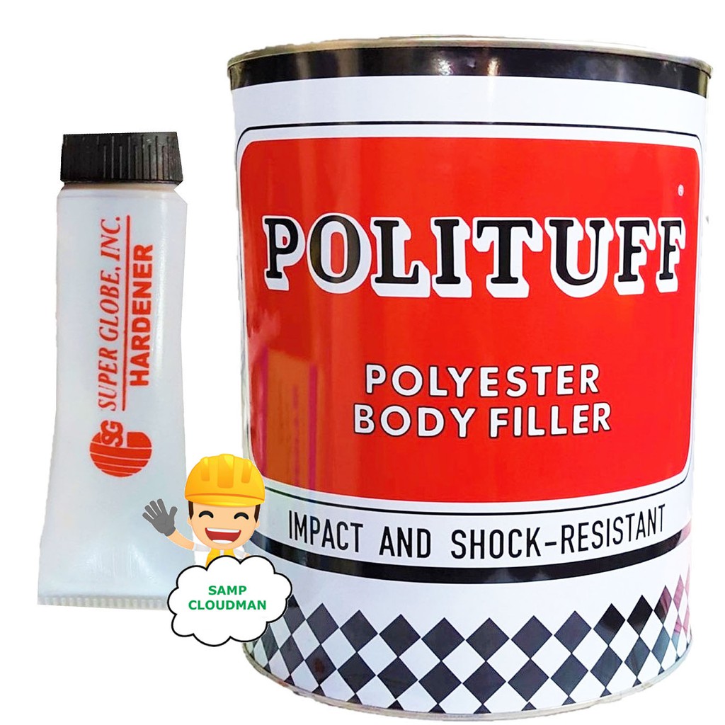 Polituff Polyester Body Filler w/ Hardener Gallon/ 4 Liter Size