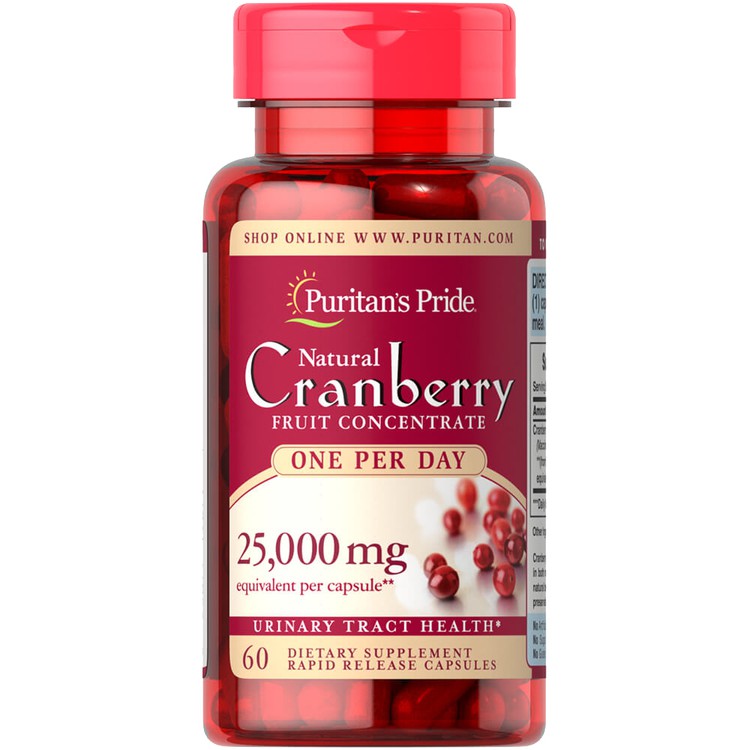 Puritan's Pride Natural Cranberry 25,000mg 60 capsules Shopee Philippines
