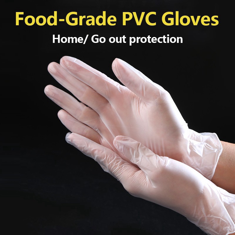 20/50pcs Food Grade Gloves disposable PVC Glove Kitchen WaterProof Oilproof Food Grade Family