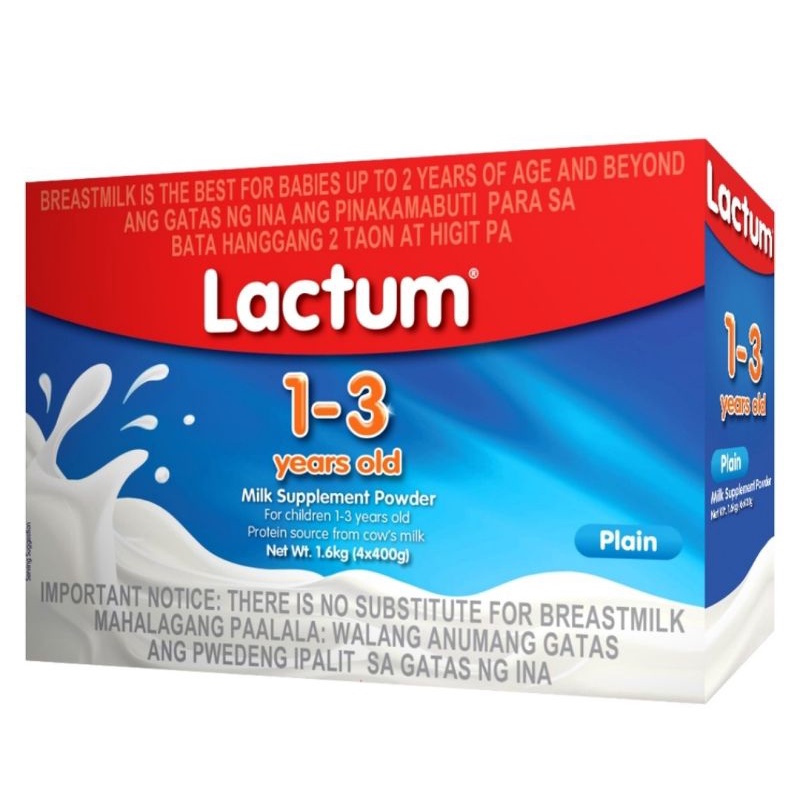Lactum for 1-3 Years Old 900g Plain (October 2023 Expiry)