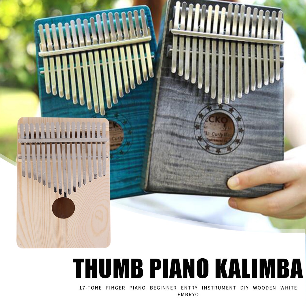 17 Key Kalimba Thumb Finger Piano DIY Kit Natural Keyboard Sanza Mbira
