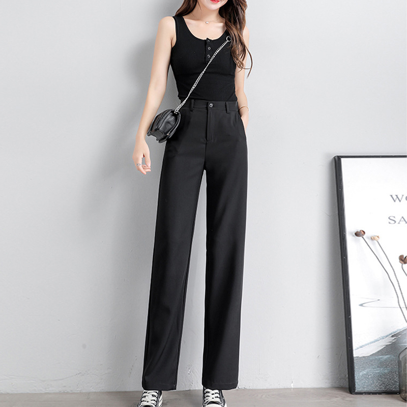 high waisted button trousers