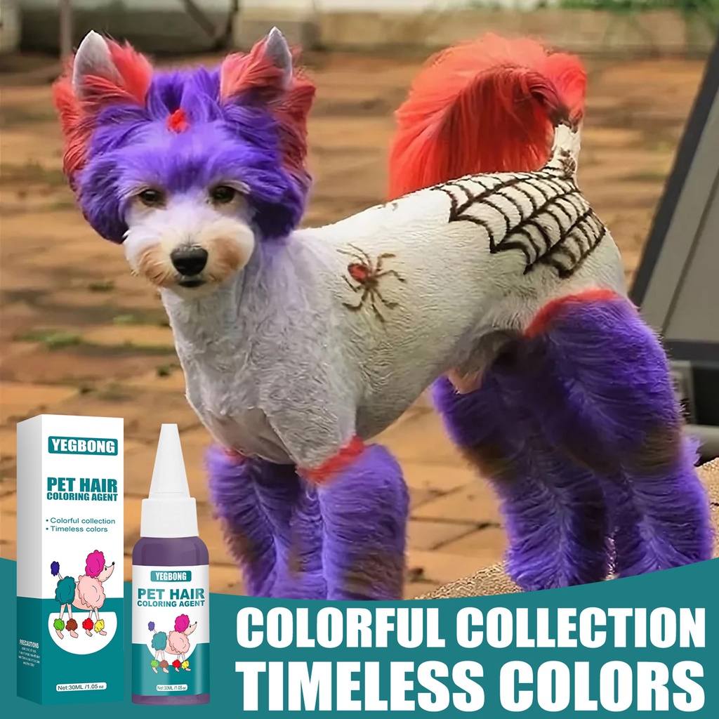 [Daliya] 30ml Pet Dyeing Cream Safe Fast Coloring Hair Dyestuff for Dog Cat