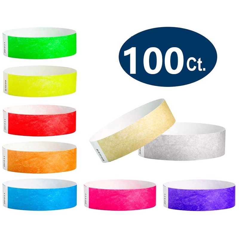 100Pcs/set Waterproof Disposable Events Wristbands Paper wrist hand sticker swimming label hand