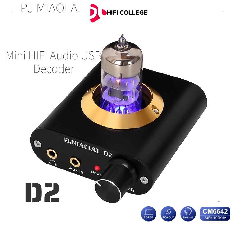 PJ.MIAOLAI D2 MINI Bile 6N3 Tube Audio Headphone Amplifier NE5532P AMP ...