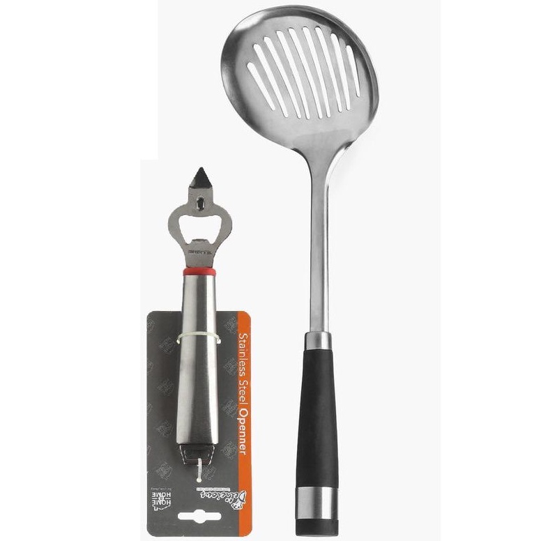 Home World Stainless Steel Skimmer & Bottle, Can Opener Kitchen Tools