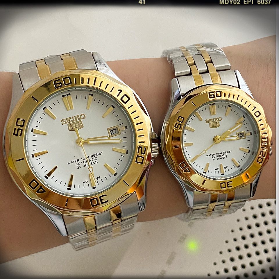 （Selling）Best Buy Deals! Japan seiko5 Couple watch Water Resistant Automatic Hand Movement with Cale