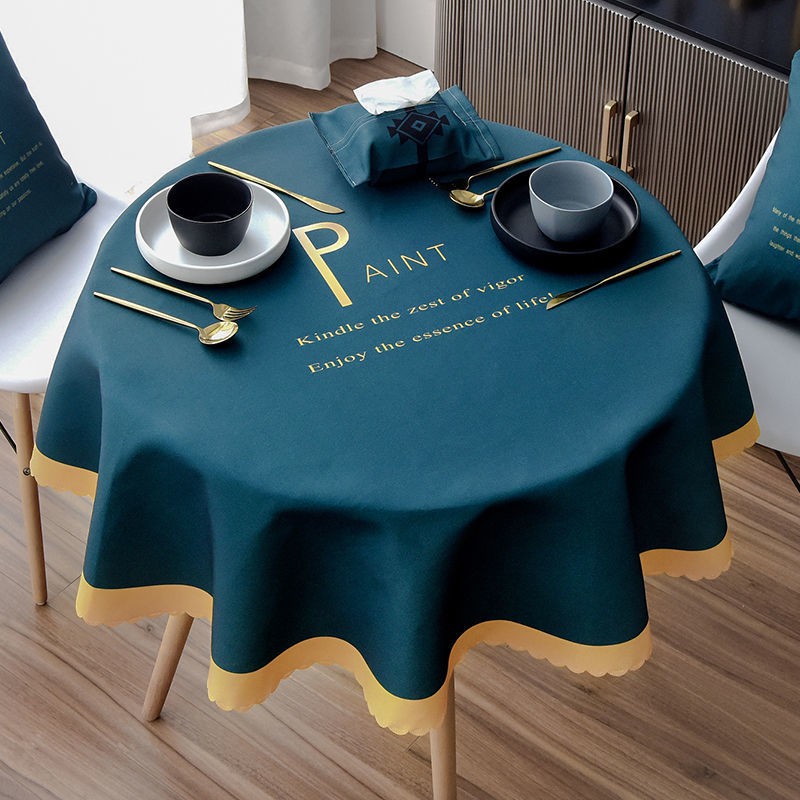 Baishan Tablecloth Waterproof Scald, Round Kitchen Table Cloth