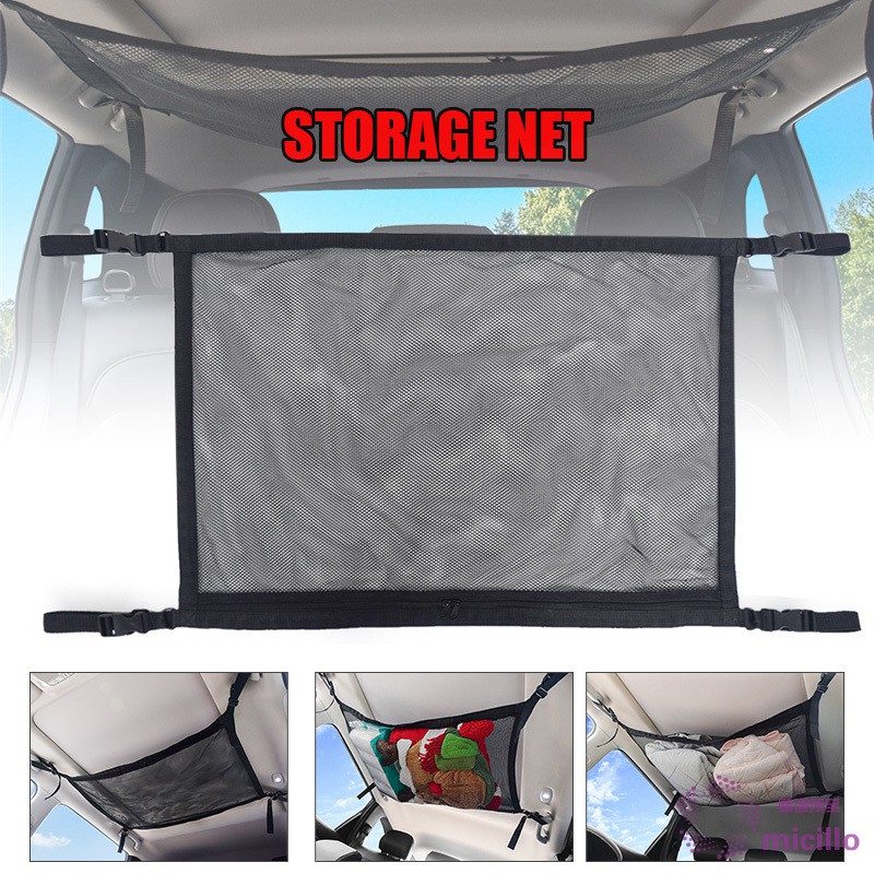 Car Truck Ceiling Storage Net Pocket Universal Car Roof Interior