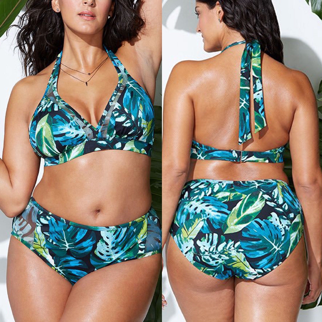 plus size tropical swimwear